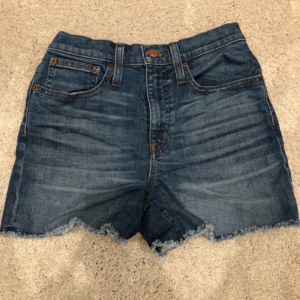 High waisted J Crew jean shorts